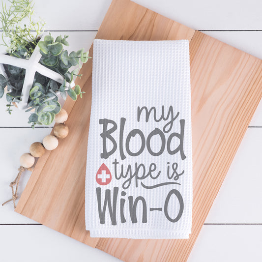 My Blood Type Is Wine O Hand Towel