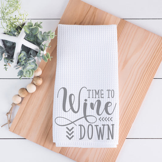 Time To Wine Down Hand Towel