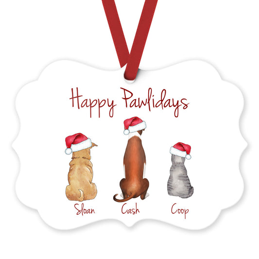 Happy Pawlidays Pet Ornament