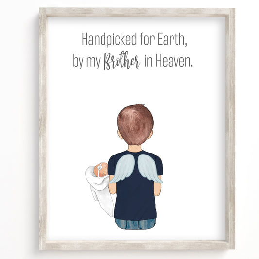 Handpicked For Earth By My Brother In Heaven Portrait