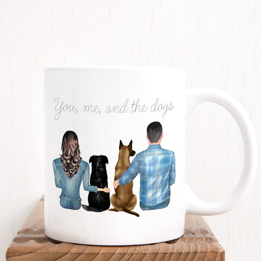 You, Me And The Dogs Coffee Mug