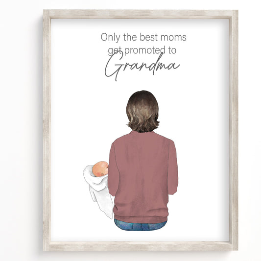 Only The Best Mothers Get Promoted To Grandmother Portrait