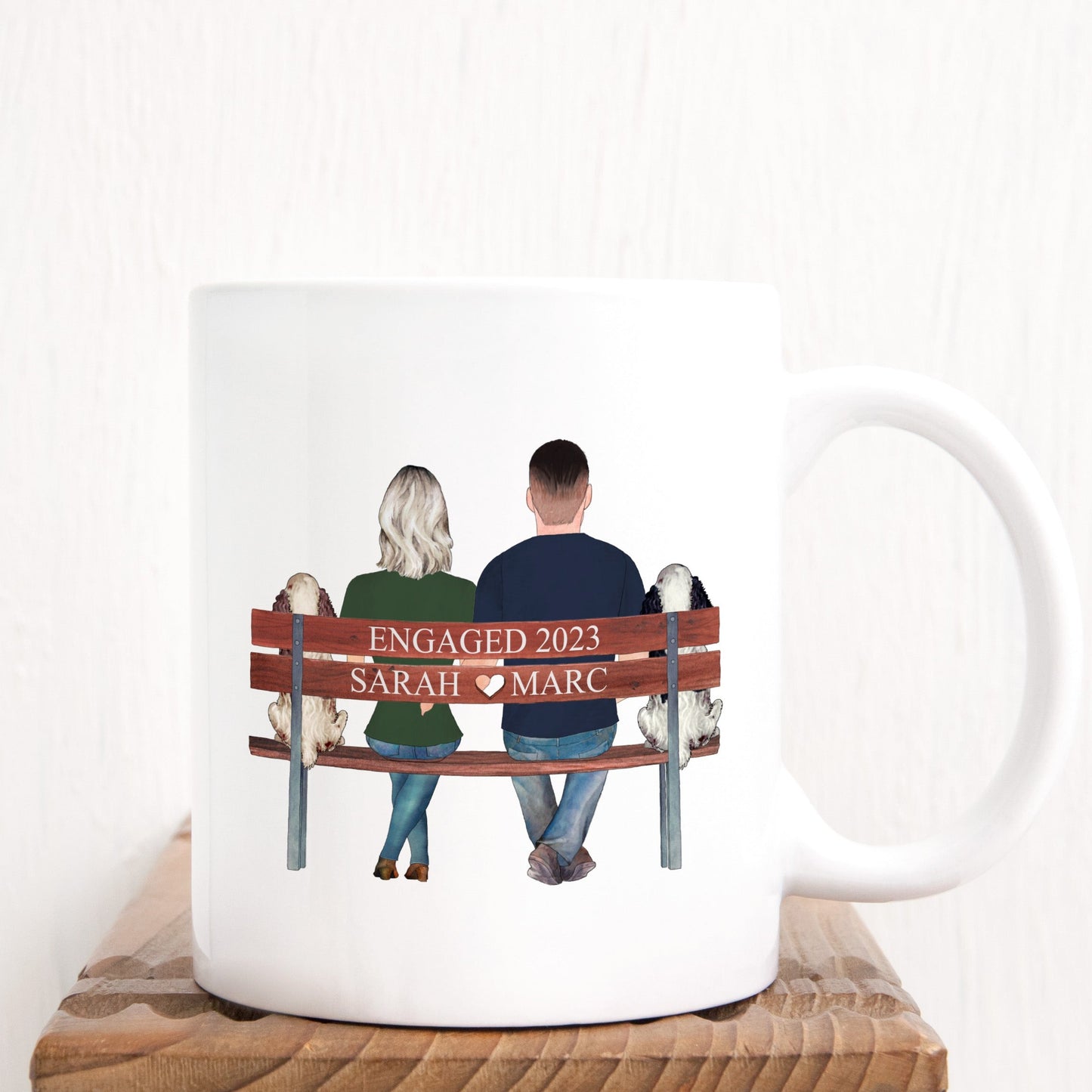 Couple On Bench Mug