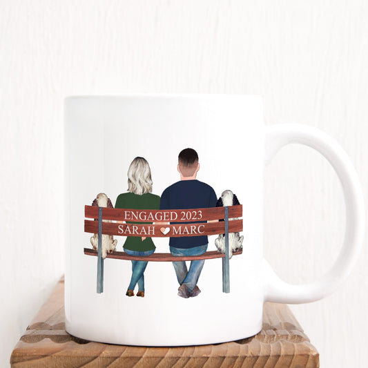 Guy Couple On Bench Mug