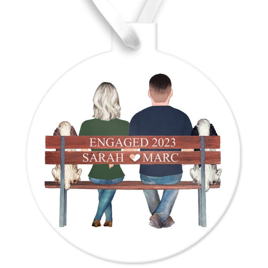 Couple on Bench Ornament