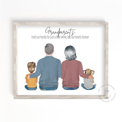 Grandparents Hold Your Hand Portrait
