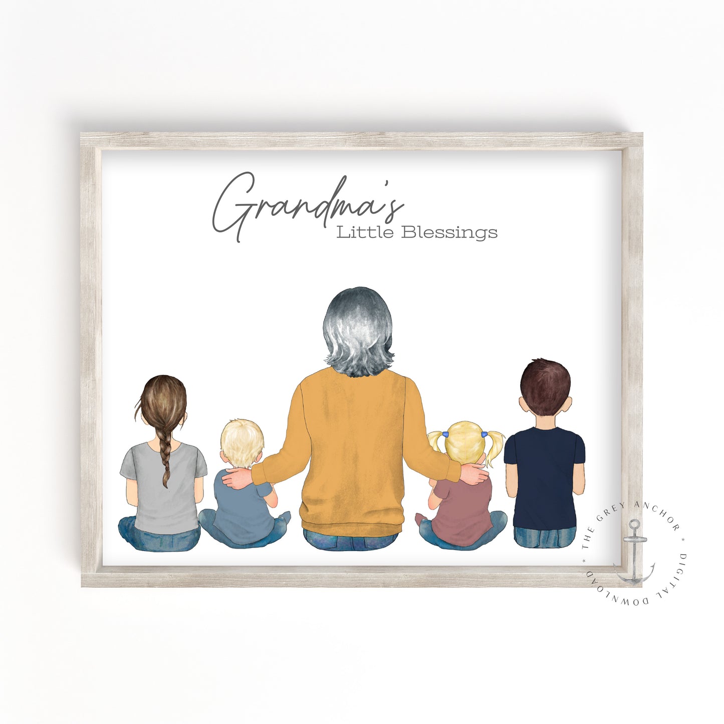 Grandma's Little Blessings Portrait