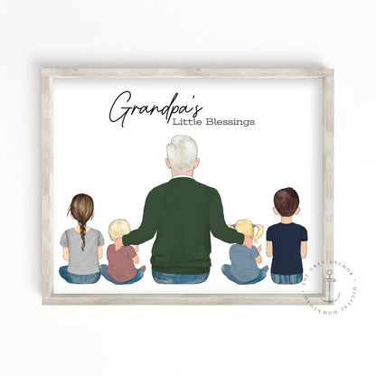 Grandpa's Little Blessings Portrait