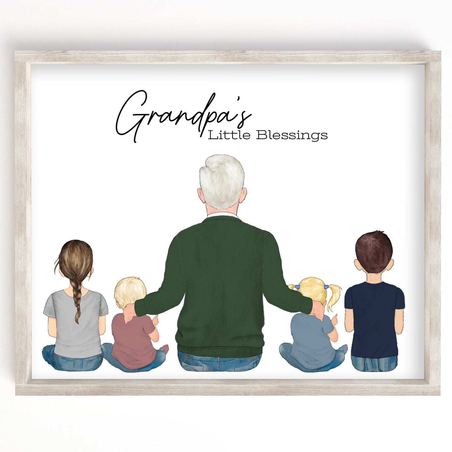 Grandpa's Little Blessings Portrait