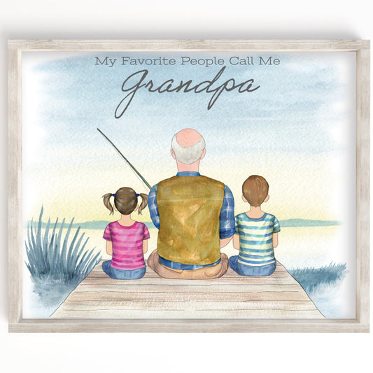Some Of My Favorite People Call Me Grandpa Fishing Portrait