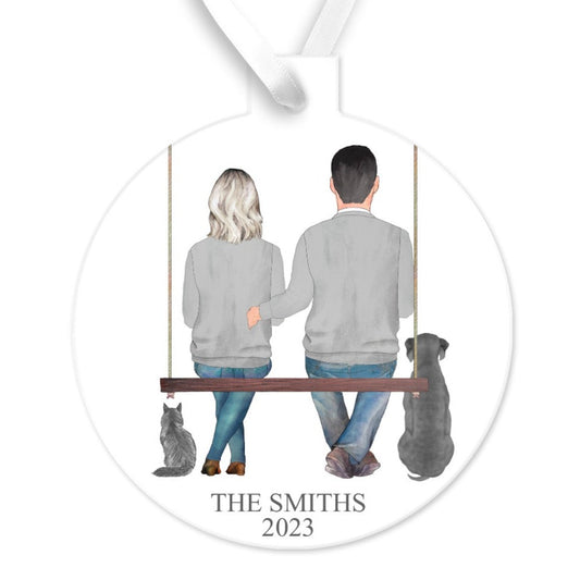 Couple on Swing Ornament