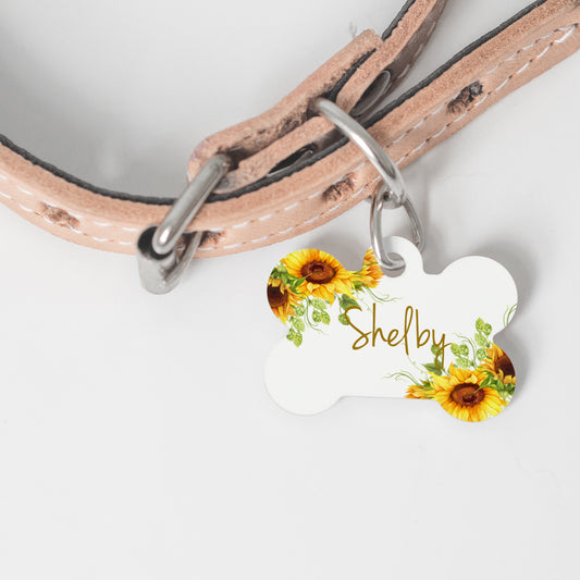 Yellow Flower Pet Tag