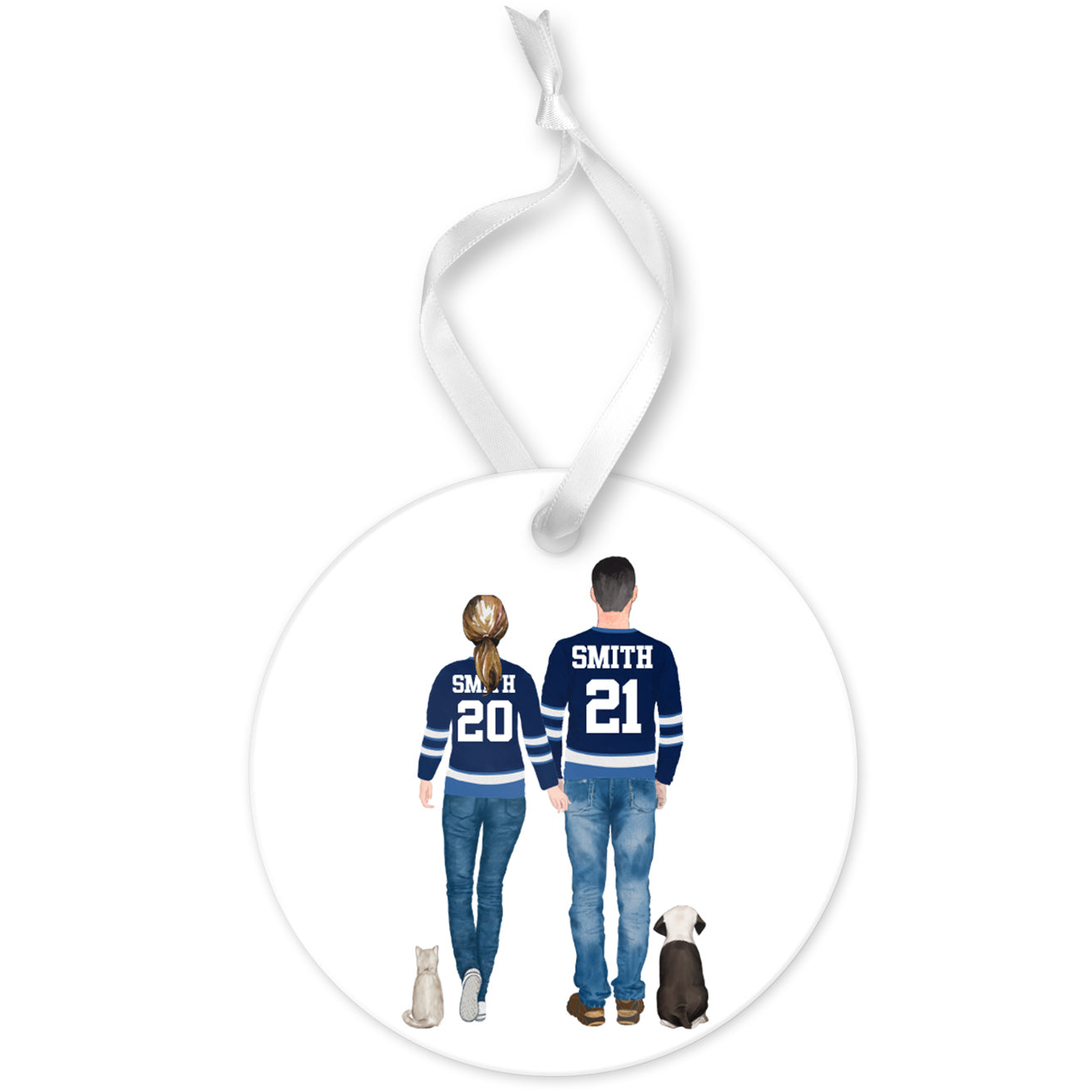 Hockey Couple Ornament
