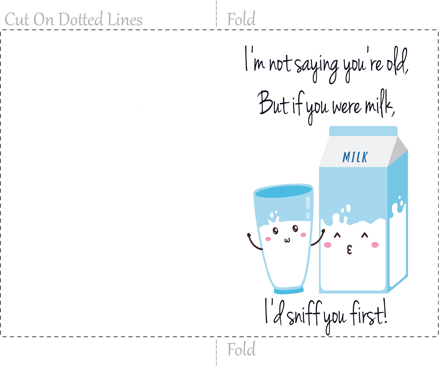 Funny Milk Birthday Card