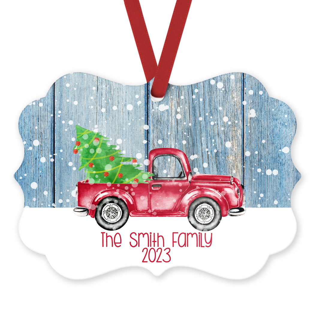 Vintage Red Truck Ornament
