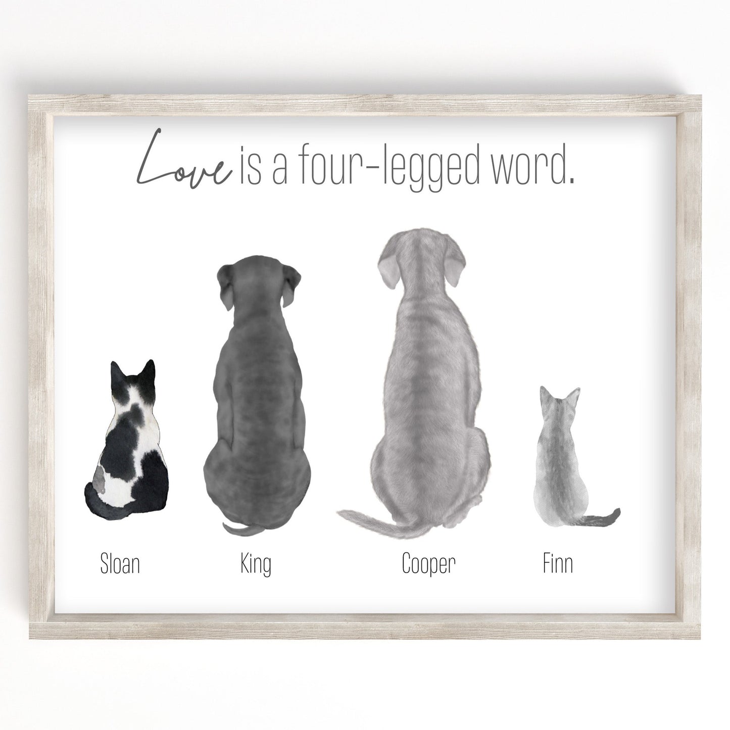 Love Is A Four-Legged Word Pet Portrait
