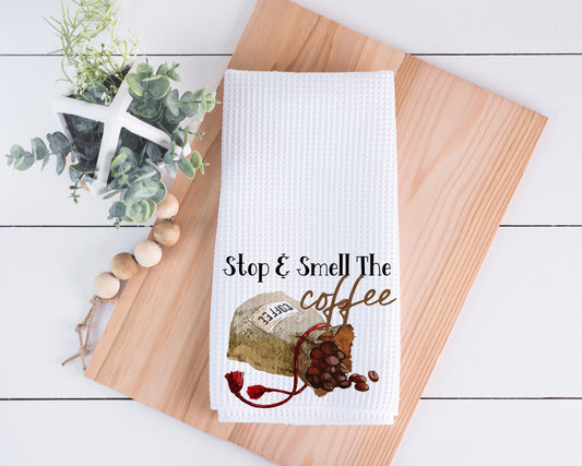 Stop And Smell The Coffee Hand Towel