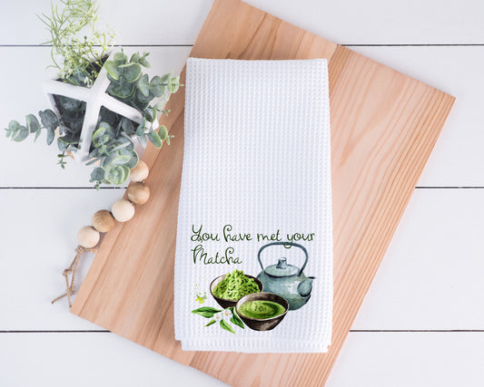 You Have Met Your Matcha Hand Towel