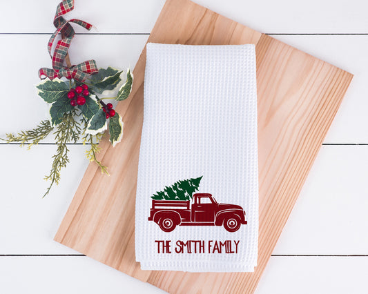 Classic Red Truck Hand Towel