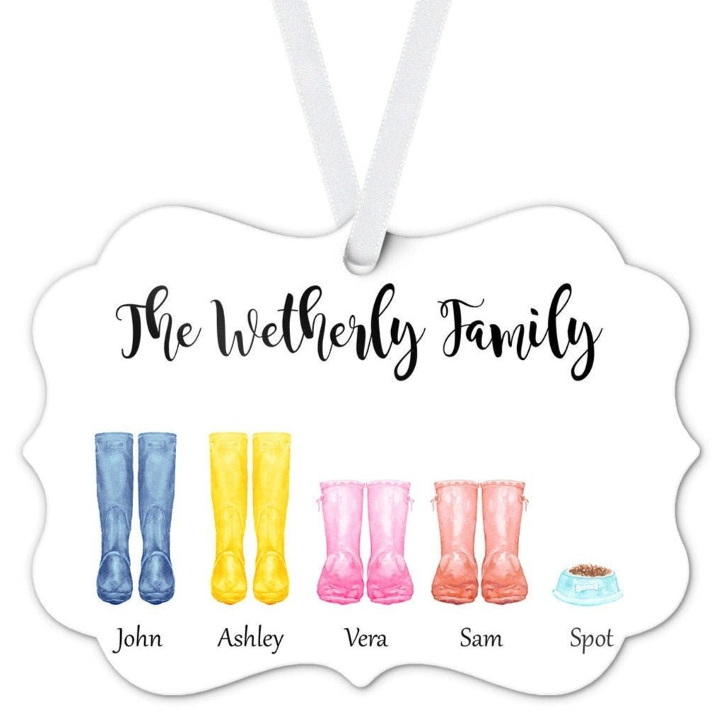 Welly Boots Family Ornament
