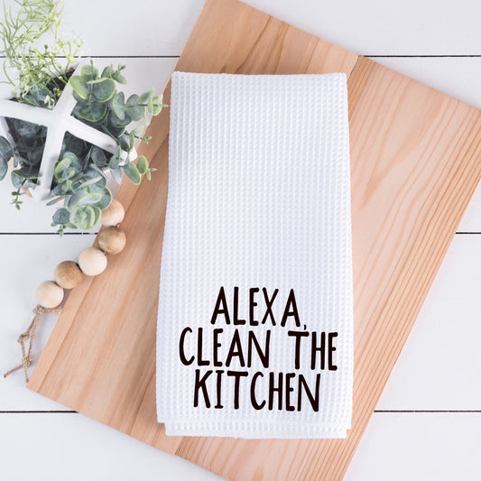 Alexa Clean the Kitchen Hand Towel