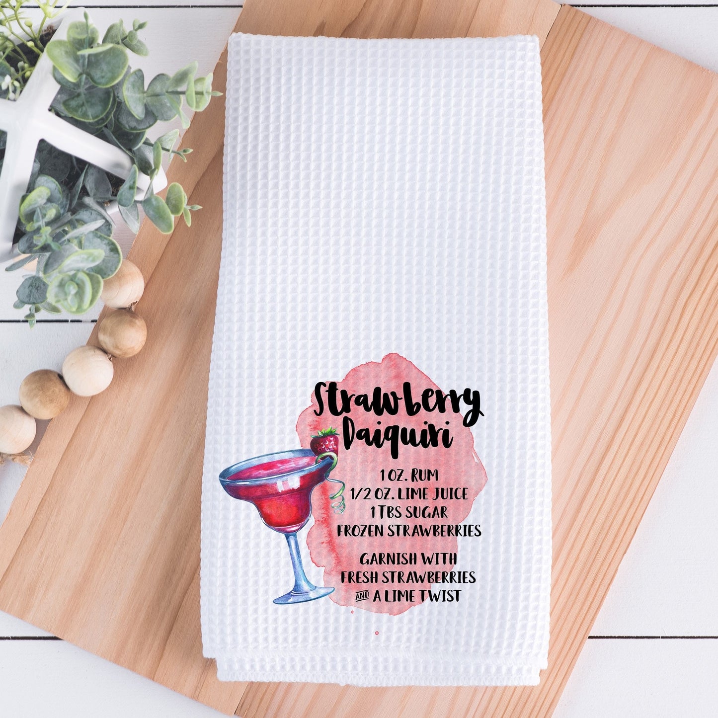 Strawberry Daiquiri Recipe Hand Towel