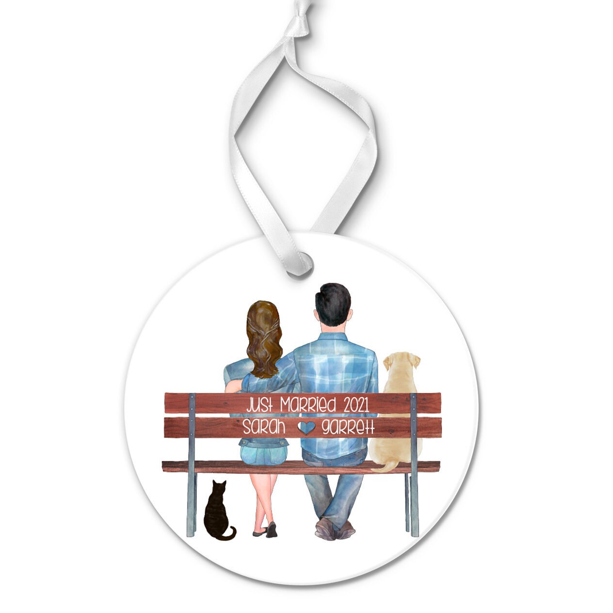 Couple on Bench Ornament