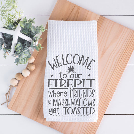 Welcome to Our Campfire Hand Towel